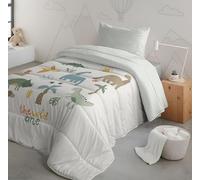 NATURALS CoolKids - Edredón Nórdico Infantil DINOLAND | 100% Algodón | Cama 90 (180x260 cm) | Relleno 200g Tacto Pluma | Oeko-Tex | Fabricado en España