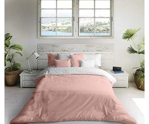 NATURALS Funda nórdica Bicolor Reversible Cama 90 cm Rosa FTR 8 / Blanco