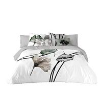 NATURALS Funda Nórdica Cama 180 DACA, Funda de 100% Algodón Suave para Edredrón 260x220 cm con 2 Fundas para Almohada 45x110 cm (3 Piezas)