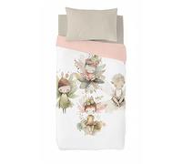 NATURALS Funda Nordica Cama 90, 100% Algodón, Juego de Funda para edredon 150x220 cm + 1 Funda de Almohada 45x110, FALA