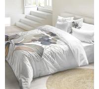 NATURALS - Funda Nórdica Estampada 100% Algodón Natural - Cama 135 - Incluye 1 Funda de Almohada 45x155 cm, Tacto Suave, Certificado OEKOTEX - Colección 2024/2025 (ROC, 220x220 cm)