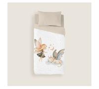 Naturals - funda nórdica estampada infantil cama 90 - algodón extra suave - incluye 1 funda de almohada - elia