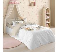 NATURALS - Funda Nórdica Infantil Estampada Cama 90-100% Algodón Suave y Transpirable - Juego de Edredón 150x220 cm con Solapa + 45 cm - 1 Funda Almohada 45x110 cm - Fabricado en España