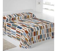 NATURALS ICEHOME - Colcha Bouti Estampada o Lisa para Verano y Entretiempo - Microfibra Extra Suave - Acolchado a Rombos - Cubrecama Reversible (Rendall, Cama 180)