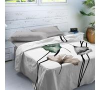 NATURALS - Juego de Sábanas 4 Piezas Cama 150 | 100% Algodón Extra Suave, Transpirable | Encimera 230x270, Bajera 150x200 y 2 F. Almohada 45x90 | DACA