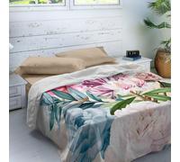 NATURALS - Juego de Sábanas 4 Piezas Cama 180 | 100% Algodón Extra Suave, Transpirable | Encimera 260x270, Bajera 180x200 y 2 F. Almohada 45x110 | Anthony