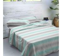 NATURALS - Juego de Sábanas Estampada Cama 150-100% Algodón Franela - Incluye Sábana Encimera + Sábana Bajera + 2 Fundas de Almohada - Extra Suave, Transpirable - Volga