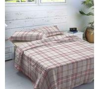 NATURALS - Juego de Sábanas Estampada Cama 150-100% Algodón Franela - Incluye Sábana Encimera + Sábana Bajera + 2 Fundas de Almohada - Extra Suave, Transpirable - Tamesis