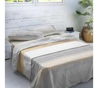 NATURALS - Juego de Sábanas Estampada Cama 180-100% Algodón Franela - Incluye Sábana Encimera + Sábana Bajera + 2 Fundas de Almohada - Extra Suave, Transpirable - Nube