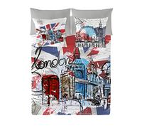 NATURALS London Graphic Funda Nórdica, Algodón, Multicolor, 180 cm