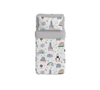 Naturals - saco nórdico estampado cama 90 - infantil - sin relleno - incluye 1 funda de almohada - 100% algodón - rocket