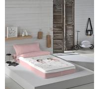 NATURALS Saco Nórdico Infantil Estampado - Algodón Natural - Sin Relleno, Cama 90 - Incluye Sábana Bajera unida con Cremallera + Funda de Almohada - VUALA
