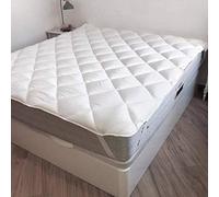 NATURALS Topper Cubrecolchón, 400 gr, Color Blanco (135 cm)