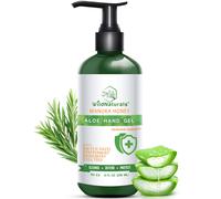 Naturals Wild Naturals Pure Aloe Vera Gel Cleaner de mano - Gel de aloe Vera 100% orgnico con Honey Manuka Witch Hayel Peppermint Organo Rosemario