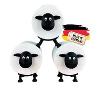 Naturalspring® Dori - Portarrollos de papel higiénico de oveja, color negro, para rollos de 42 y 44 mm, 3 unidades, apilables (negro))
