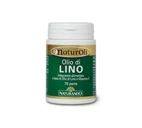 Naturando Aceite de lino Suplemento alimenticio para el metabolismo de los lípidos con aceite de Lino y vitamina E - 70 cápsulas
