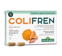 Naturando Colifren Complemento Alimenticio Para La Funcionalidad Gastrointestinal con Cúrcuma, Melisa, Carvi y Hericium - 30 Cápsulas Gastro Resistentes