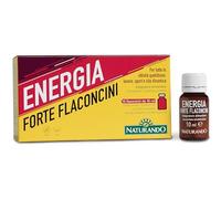 Naturando Energia Forte flaconcini Complemento Alimenticio para contrarrestar la fatiga con Schisandra, Espinacas, Cordyceps, Zumo de Noni - 10 frascos de 10 ml