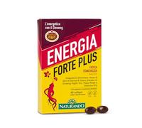 Naturando Energia Forte Plus Complemento alimenticio para la Fatiga Física y Mental con Aceite de germen de trigo, Jalea real, Ginseng IL HWA sello oro y Vitamina B12-40 cápsulas blandas