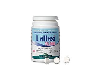 Naturando Lattasi 15000 Complemento Alimenticio para La Digestiόn de La Lactosa con Lactasa, Hinojo y Alcaravea- 40 comprimidos gastrorresistentes