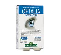 Naturando Oftalia Complemento alimenticio para la función visual con Arándanos, Luteína, Zaexantina, Vitaminas y Minerales- 30 Cápsulas