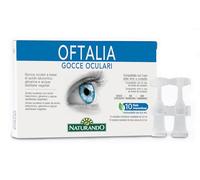 Naturando Oftalia Gotas Oculares Dispositivo Médico de uso oftálmico con Ácido Hialurónico, Glicerina y Aguas vegetales destiladas - 10 viales de 10 ml