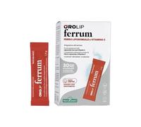 NATURANDO Orolip Ferrum Complemento alimenticio a base de hierro y vitamina C con tecnología liposomal - 30 stickpacks orosolubles - Sabor frambuesa - Sin gluten - Apto para veganos