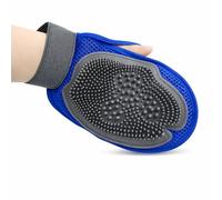 Naturasan 3 en 1 - Guante de cuidado de pelo para mascotas, cepillo de 2 lados de silicona suave + microfibra, masaje y eliminación de pelo suelto, para alfombras, muebles, sofá, animales pequeños