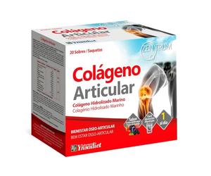 Naturasenses.- Colageno Articular 20 Sobres Zentrum - Complemento alimenticio a base de Colágeno hidrolizado, Glucosamina, Condroitina, Ácido hialurónico, Extractos vegetales, Vitaminas y Minerales.