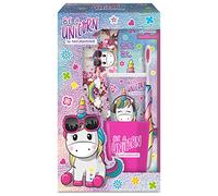Naturaverde Be a Unicorn Oral Care - Cepillo y dentífrico 75 ml y vaso y bolsa con purpurina
