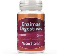 Naturbite Enzimas Digestivas, 60 comprimidos Mejora del proceso digestivo facilitando la descomposición y absorción de los nutrientes de los alimentos