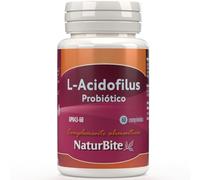 Naturbite L-Acidophilus 500 Millones | 60 Cápsulas | Mejora la Flora Intestinal y Vaginal