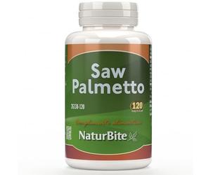 NaturBite Saw Palmetto 120 cápsulas, para cuidar tu piel y mantenerla en perfecto estado. Salud de la próstata para Hombres Mayores de 50 años.
