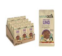 NATURCESTA ALIMENTACIÓN NATURAL - Pack de 12 Bolsas de Semillas Ecológicas de Lino de 400 g - Alto Contenido en Fibra, Omega 3, Vitamina E y Magnesio - Apto para Dieta Vegana y Paleo