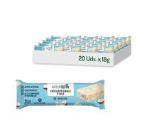 NATURCESTA - Pack de 20 Unidades de 18 g de Barrita de Arroz Con Chocolate Blanco y Coco - Sin Gluten - Aptas para Veganos
