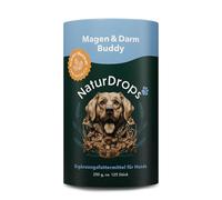 NaturDrops 125 bocadillos para Perros con función de estómago e intestino Buddy, 125 Unidades, Ayuda a la digestión regulada, 100% Natural, 250 g