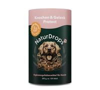 NaturDrops Huesos & Articulaciones Protect - Bocadillos para Perros con función (125 Unidades, para el Sistema musculoesquelético, 100% Natural) - 250 g