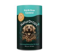 NaturDrops Juego de 125 Aperitivos para Perros con Control de excrementos y Hierba, 100% Natural, 250 g