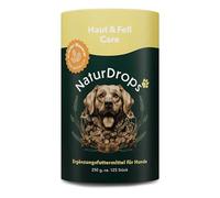 NaturDrops Skin & Fell Care - 125 Aperitivos para Perros con función para un Pelaje Brillante y una Piel Sana, 100% Natural, 250 g