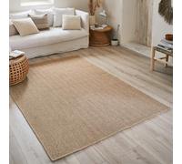 Nature 8753 - Alfombra, natural, Bohemia, con aspecto de yute, para sala de estar, dormitorio, pasillo y exterior, color natural (80 x 80 cm, redonda, beis)