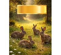 Nature. A hare living in the forest.: Composition Notebook and Sketchbook: Kids Girls for Home School College