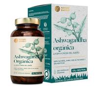 Nature Basics® Organic Ashwagandha | 180 cápsulas altamente dosificadas y puras | 750mg por cápsula y 3.000mg por dosis diaria | Suplemento alimenticio ayurvédico