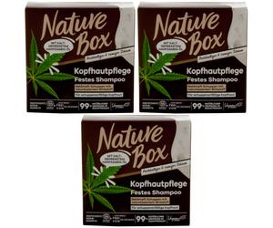 Nature Box Fijo Champú Con Kaltgepresstem Hanfsamen-öl 3 X 85g Vegan
