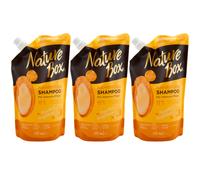 Nature Box Pelo Champú Con Aceite de Argán 3 X 500ml Relleno Sin Silicona Vegan