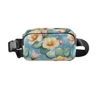 Nature Cactus Retro Flower - Bolsa cruzada de moda para mujeres y hombres, mini bolsa de pecho con correa ajustable para ciclismo, senderismo, gimnasio, cactus natural, flor de estilo retro, talla
