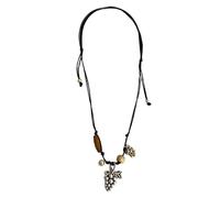 Nature - Collar ajustable con hilos trenzados de madera y componentes de aleación, tejido a mano, joyería de regalo