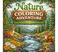 Nature Coloring Adventure: Relaxing Landscapes, Forests, and Wildlife for Stress Relief (Adult coloring pages)
