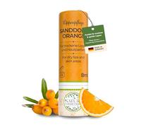 Nature Cosmétique® - Cuidado de labios naranja espino amarillo - Para labios secos y agrietados - Con cera de abejas, aceite de jojoba y vitamina C - Funda de papel sostenible - Fabricado en DE