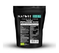 Nature Diet Cáscara de Psyllium Bio | 900 g | 95% Pureza | Alto Contenido en Fibra | Vegano & Sin Gluten | Certificación Orgánica UE