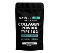 Nature Diet Premium Colágeno en Polvo Tipos 1 y 3 - Péptidos de Colágeno Hidrolizado, Suplemento de Proteína Sin Sabor, 420 g (42 porciones), Fácil de mezclar en café, batidos y yogur